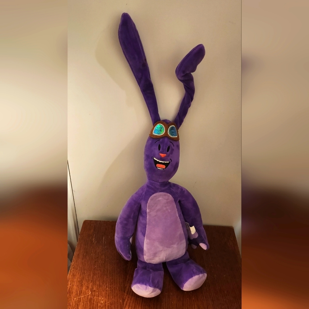 Mim Mim From "Kate & Mim Mim Stuffed Rabbit with Sounds Purple